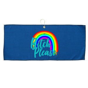 B*tch Please Rainbow Large Microfiber Waffle Golf Towel