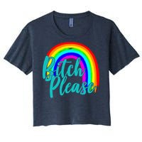 B*tch Please Rainbow Women's Crop Top Tee