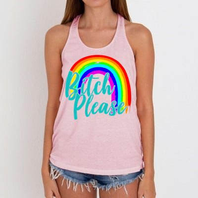 B*tch Please Rainbow Women's Knotted Racerback Tank