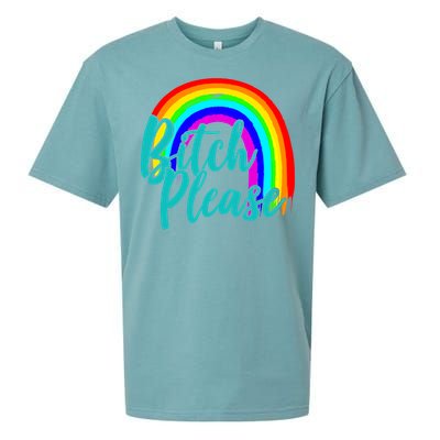 B*tch Please Rainbow Sueded Cloud Jersey T-Shirt