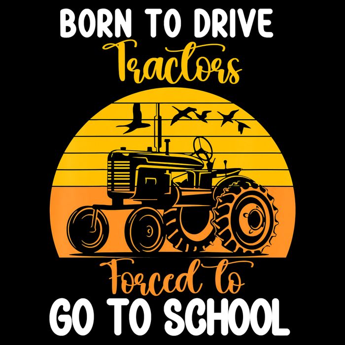Born To Drive Tractors Forced To Go To School Sustainable Bucket Hat