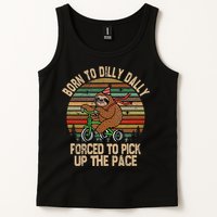 Born To Dilly Dally Forced To Pick Up The Pace Cute Sloth Tank Top