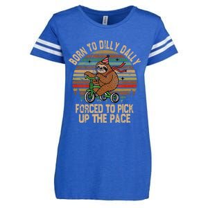 Born To Dilly Dally Forced To Pick Up The Pace Cute Sloth Enza Ladies Jersey Football T-Shirt