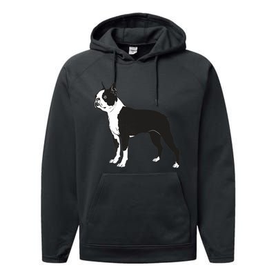 Boston Terrier Dog Breed Gift For Any Animal Fan Performance Fleece Hoodie