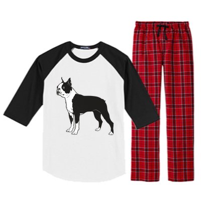 Boston Terrier Dog Breed Gift For Any Animal Fan Raglan Sleeve Pajama Set