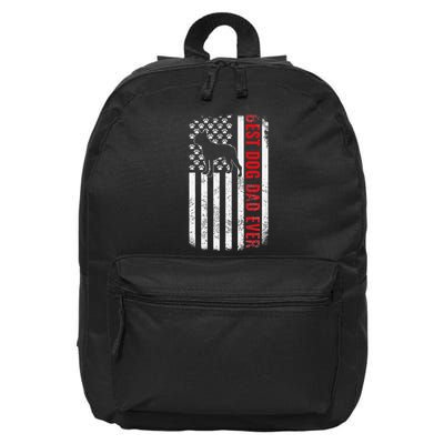 Boston Terrier Dad Dog Dad FatherS Day American Dog Dad 16 in Basic Backpack