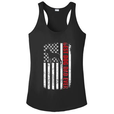 Boston Terrier Dad Dog Dad FatherS Day American Dog Dad Ladies PosiCharge Competitor Racerback Tank