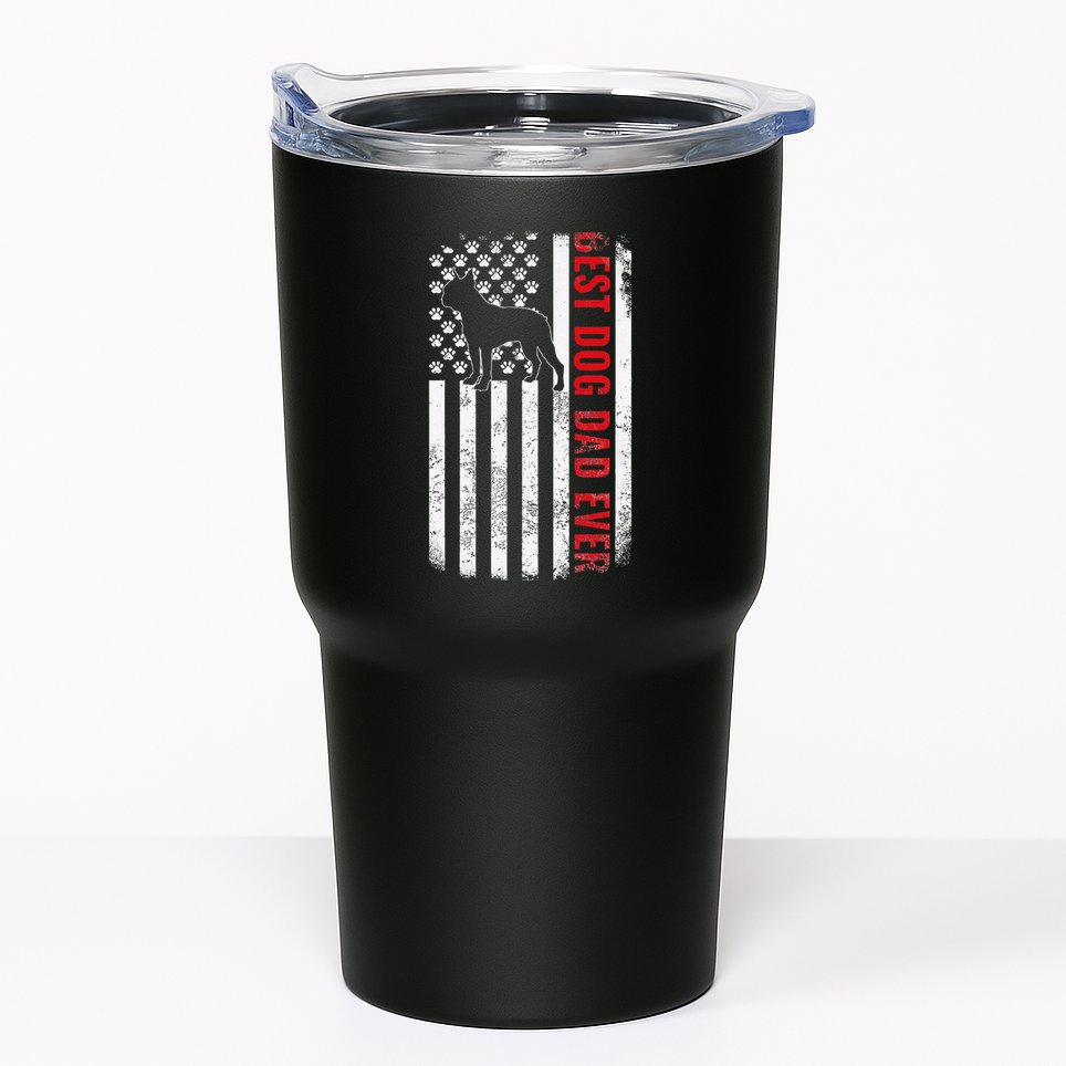 Boston Terrier Dad Dog Dad FatherS Day American Dog Dad Tumbler