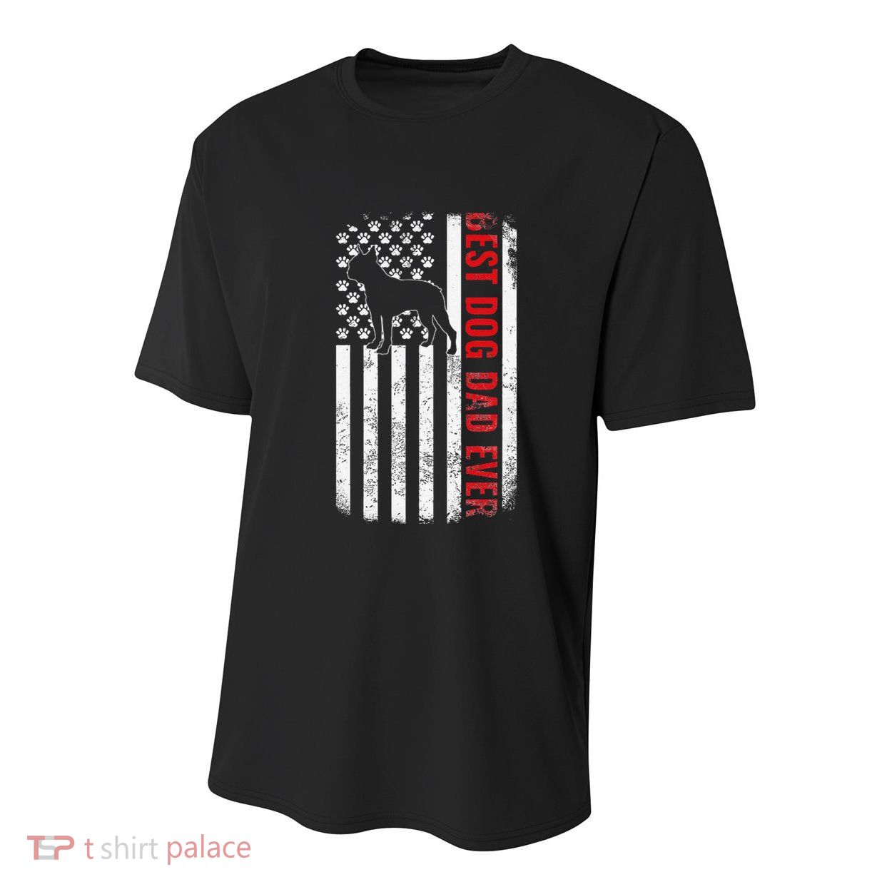 Boston Terrier Dad Dog Dad FatherS Day American Dog Dad Youth Performance Sprint T-Shirt
