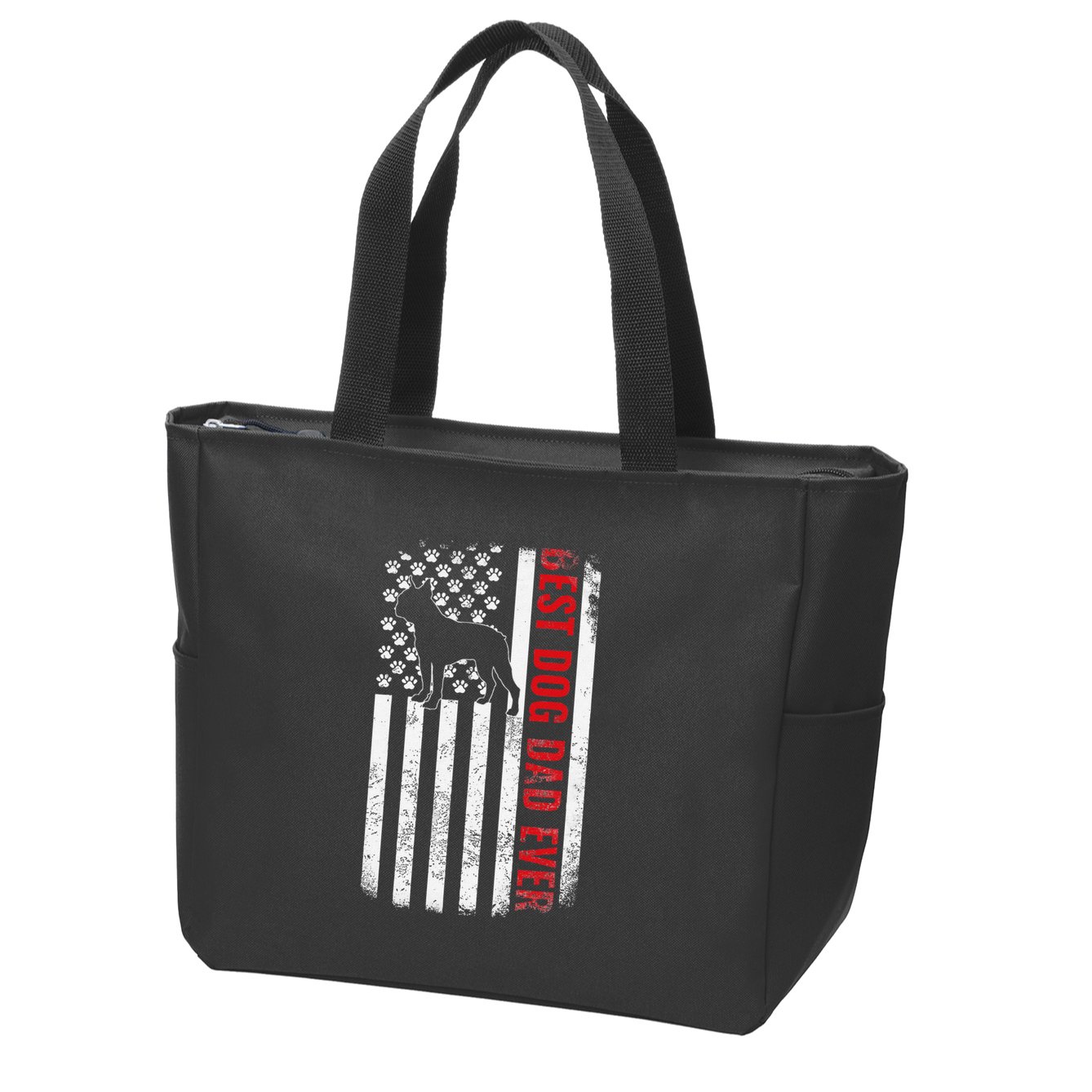 Boston Terrier Dad Dog Dad FatherS Day American Dog Dad Zip Tote Bag