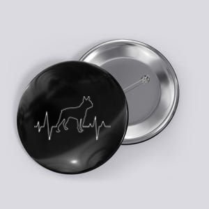 Boston Terrier Dog Lover Funny Cute Heartbeat Puppy Love Button