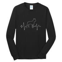 Boston Terrier Dog Lover Funny Cute Heartbeat Puppy Love Tall Long Sleeve T-Shirt