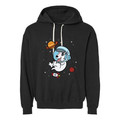 Bull Terrier Dog Astronaut Space Universe Galaxy Cool Gift Garment-Dyed Fleece Hoodie