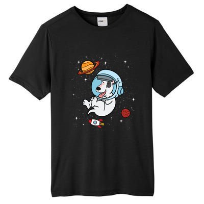 Bull Terrier Dog Astronaut Space Universe Galaxy Cool Gift Tall Fusion ChromaSoft Performance T-Shirt