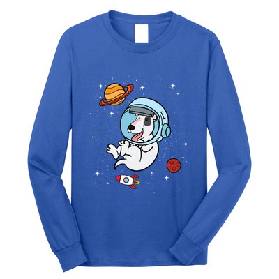 Bull Terrier Dog Astronaut Space Universe Galaxy Cool Gift Long Sleeve Shirt