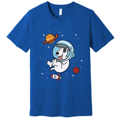 Bull Terrier Dog Astronaut Space Universe Galaxy Cool Gift Premium T-Shirt