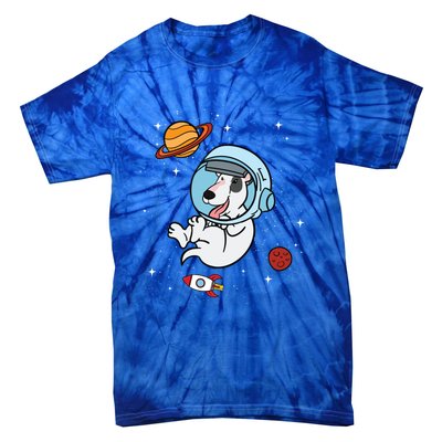 Bull Terrier Dog Astronaut Space Universe Galaxy Cool Gift Tie-Dye T-Shirt