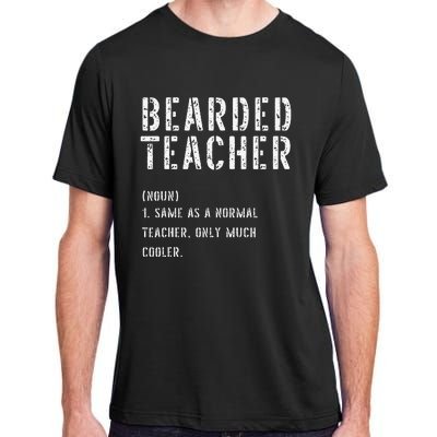 Bearded Teacher Definition First Day of School Adult ChromaSoft Performance T-Shirt