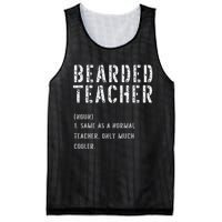 Bearded Teacher Definition First Day of School Mesh Reversible Basketball Jersey Tank