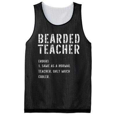 Bearded Teacher Definition First Day of School Mesh Reversible Basketball Jersey Tank