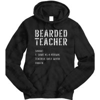 Bearded Teacher Definition First Day of School Tie Dye Hoodie