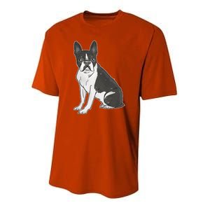 Boston Terrier Dog Youth Performance Sprint T-Shirt