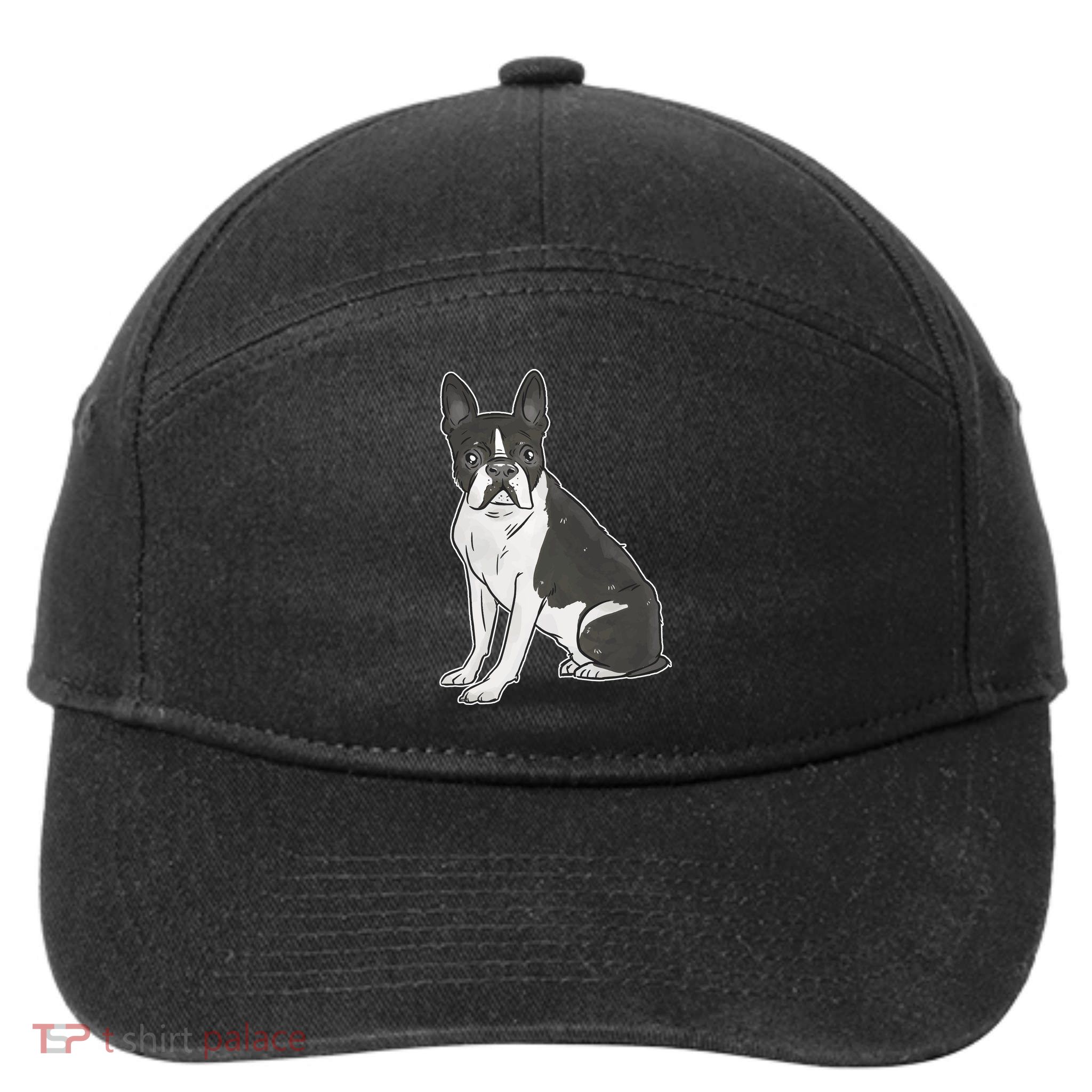 Boston Terrier Dog 7-Panel Snapback Hat
