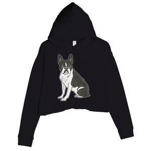 Boston Terrier Dog Crop Fleece Hoodie