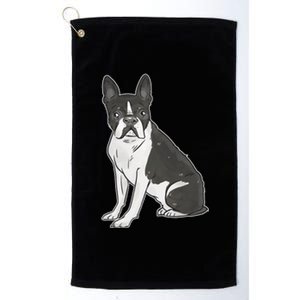 Boston Terrier Dog Platinum Collection Golf Towel