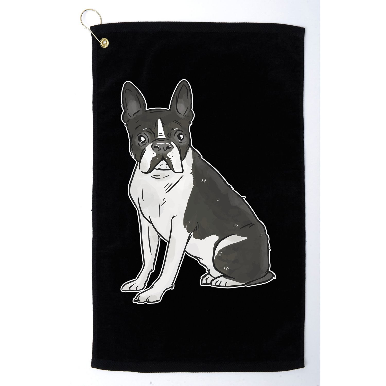 Boston Terrier Dog Golf Towel