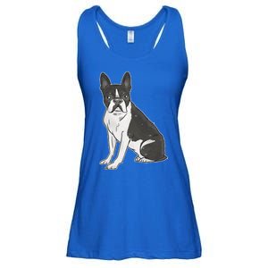 Boston Terrier Dog Ladies Essential Flowy Tank