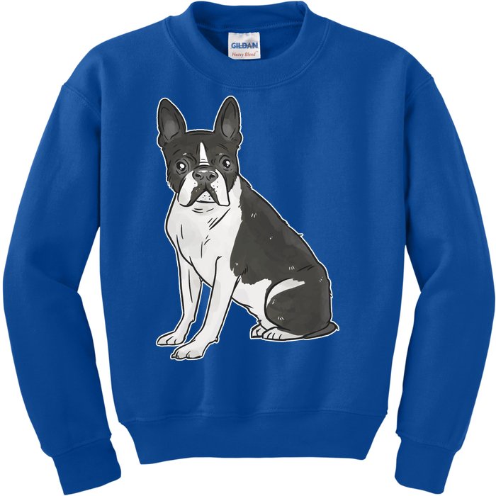 Boston Terrier Dog Kids Sweatshirt