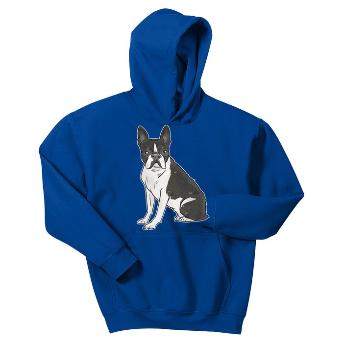 Boston Terrier Dog Kids Hoodie