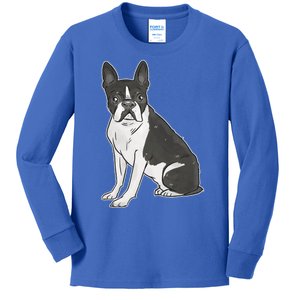 Boston Terrier Dog Kids Long Sleeve Shirt