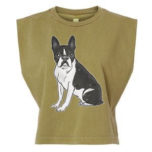 Boston Terrier Dog Garment-Dyed Women's Muscle Tee