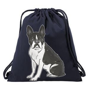 Boston Terrier Dog Drawstring Bag