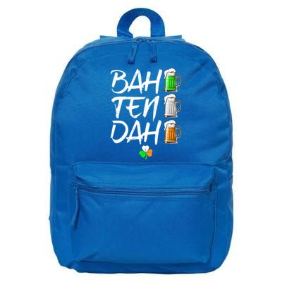 Bah Ten Dah Funny Beer Bartender St Patrick's Day Funny Gift 16 in Basic Backpack