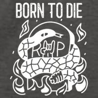 Born To Die Heavy Metal Rattlesnake Rip Tombstone Vector Backpack