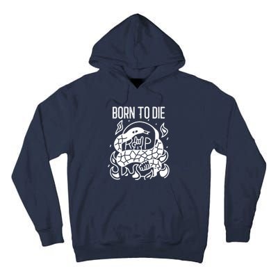 Born To Die Heavy Metal Rattlesnake Rip Tombstone Tall Hoodie