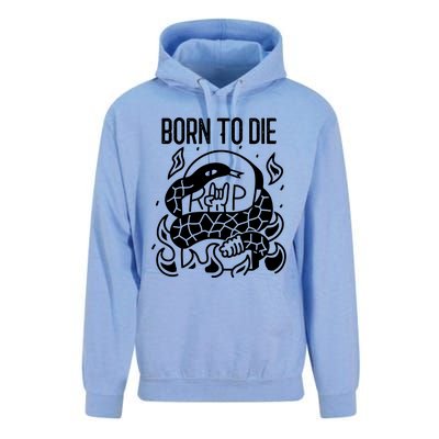 Born To Die Heavy Metal Rattlesnake Rip Tombstone Unisex Surf Hoodie