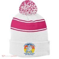Born To Dilly Dally Forced To Pick Up The Pace Cute Stripe Pom Pom Beanie