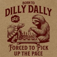 Born To Dilly Dally Forced To Pick Up The Pace Sloth Snail Cotton Canvas Backpack