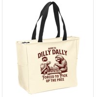 Born To Dilly Dally Forced To Pick Up The Pace Sloth Snail Zip Tote Bag