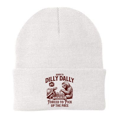 Born To Dilly Dally Forced To Pick Up The Pace Sloth Snail Beanie