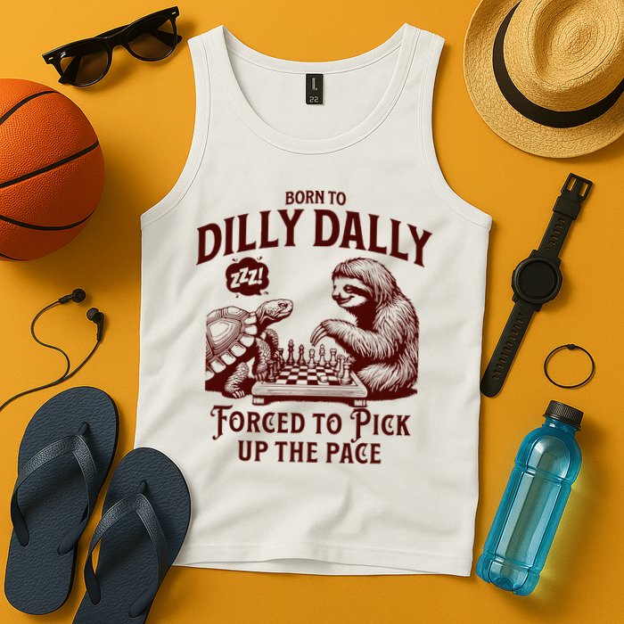 Born To Dilly Dally Forced To Pick Up The Pace Sloth Snail Tank Top