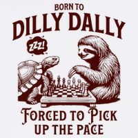 Born To Dilly Dally Forced To Pick Up The Pace Sloth Snail Cropped Pullover Crew