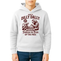 Born To Dilly Dally Forced To Pick Up The Pace Sloth Snail Kids Hoodie