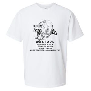 Born To Die Em All 1989 I Am Trash Man Racoon Sueded Cloud Jersey T-Shirt