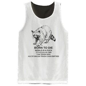 Born To Die Em All 1989 I Am Trash Man Racoon Mesh Reversible Basketball Jersey Tank