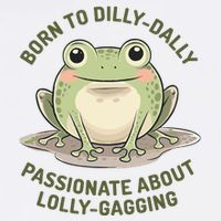 Born To Dilly Dally Funny Green Frog Meme Adult Drive Performance Visor